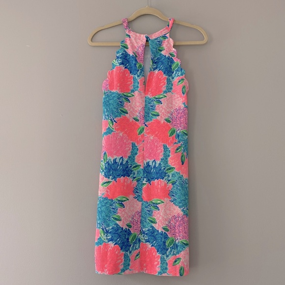 Lilly Pulitzer tabby shift dress floral print scalloped size small - Picture 5 of 5